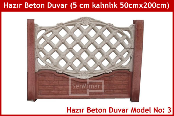 Hazır Prekast Dekoratif Duvar Modeli 3